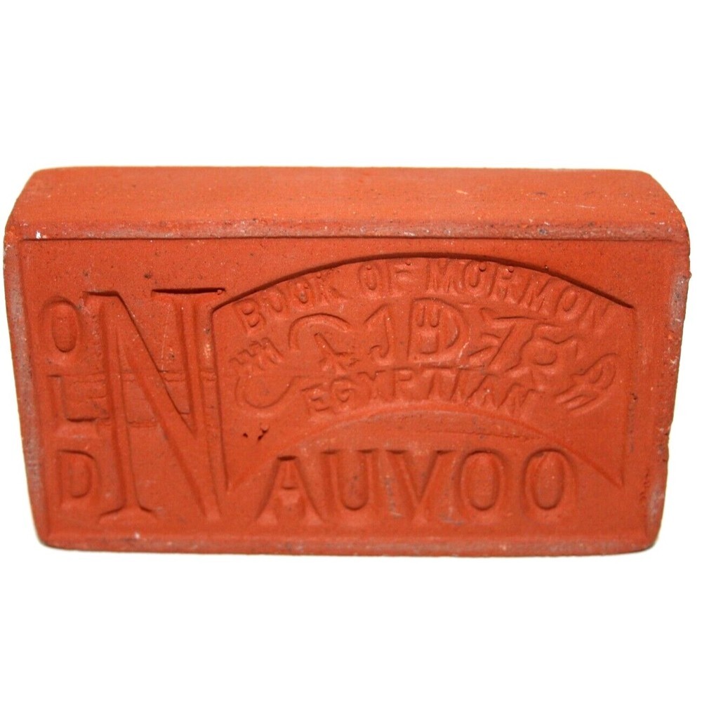 Old Nauvoo Book of Mormon Egyptian Brick Paperweight Religious Art Souvenir Rock